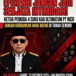 Jimi Bitino SH (Ketua Pemuda 4 Suku Kao) ultimatum PT NICO : Jangan karena alasan efisiensi, anak Boeng di tanah sendiri dikorbankan